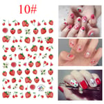 Hyuna Style Nail Stickers Colorful Flower Small Fresh 10