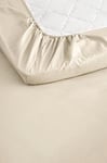 Ellos Home Heaven Drap-Housse en Coton Bio certifié Oeko Tex® Standard 100 Blanc crème 180 x 200 cm