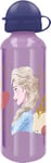 STOR TataWay in viaggio si cresce Disney Gourde lilas pour filles en aluminium Frozen Elsa et Anna 530 ml avec bec et bouchon de sécurité