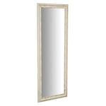 Biscottini Miroir Mural Long L50,5 x PR4,5 x H140,5 - Miroir de Sol et Mur Cadre en Bois - Miroir Chambre à Coucher et Salon - Miroir Long Mural - Miroir de Chambre à Coucher