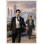 meilishop Print On Canvas Frameless Painting Mafia 2 3 Canvas Poster Print Video Game Class Home Living Room Decor Wallpaper A562 (40X60Cm) Without Farme
