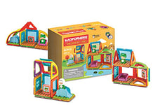 Magformers Cube House Frog 20-Piece Magnetic Construction Toy. STEM Set With Magnetic Shapes And Accessories. Makes Different Houses From Magnetic Tiles..
