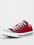 Converse Mens Canvas Ox Trainers - Dark Red, Maroon, Size 7.5, Men