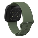 Mjukt Fitbit Versa 4/ Sense 2 klockarmband - Mörkgrönt