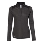 Adidas Women's Heathered Quarter-Zip Pullover with Colorblocked Shoulders SA7688