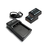 Battery x2 NP-W126, NP-W126s 1260mAh & USB Battery Charger for Fujifilm
