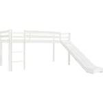 Lit mezzanine d'enfants toboggan et échelle bois pin 97x208 cm - Vidaxl