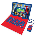 Lexibook JC798SPi1 Spider-Man Educational and Bilingual Laptop French/English Coloured Screen-Toy for Boys & Girls, 130 Activities, Learn Play Games and Music-Blue and Red