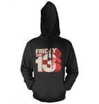 Hybris Friday The 13th Block Logo Hoodie (Black,M)