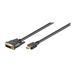 Högklassig DVI-D - HDMI-kabel Guldpläterad 5 m
