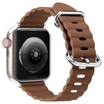 Apple Watch Series 8 (45mm) / Watch Ultra klockarmband i äkta läder - Brun Brun
