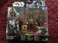 Star Wars Rogue One Imperial Death Trooper and Rebel Commando Pao figure set