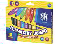 Astra Felt-Tip Pens 12 Colors Jumbo (202175)