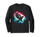 Eagle Galaxy - Colorful Bald Eagle Bird Animal Lover Long Sleeve T-Shirt