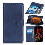 LMFULM® Case for Alcatel 1B (2020) 5002D (5.5 Inch) PU Leather Cover Magnetic Phone Protection Cover Retro Cowhide Style Stent Function Flip Case Blue