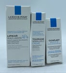 LA ROCHE-POSAY TOLERIANE, LIPIKAR, CICAPLAST, TRAVEL PACK Of 3, 20ml total C54