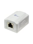 LogiLink Cat.6A wall outlet surface box 1 x RJ45 shielded white
