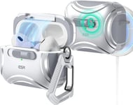 Dėklas Apple Airpods Pro 1/2 Esr Cyber Flicklock Halolock Magsafe Sidabrinis