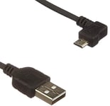 System-S Câble micro USB Câble de données/chargement Avec 1 connecteur coudé (angle de 90 °) 30 cm