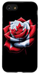 Coque pour iPhone SE (2020) / 7 / 8 Rose Drapeau canadien Fleur Canda Patriotique