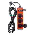Multiprise étanche 3 prises 16A 2P+T avec 2x USB 2,1A