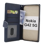 Zipper Standcase Wallet Nokia G42 5G (Marinblå)
