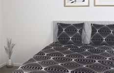 Påslakanset till dubbeltäcke - Diamond Black - 200x200 cm