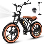 COLORWAY BK29 Elcykel, 20" E-BIKE för all terräng med 4.0 Fat Tire, 250W motor och 48V 15Ah batteri, Shimano 7 Speed
