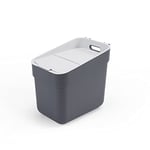 Curver Ready to Collect 100% Recycled 20L Kitchen Accessories Recycling Lift Top Bin Dark Grey Light Grey Lid