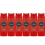 6 x Old Spice Captain Shower Gel & Shampoo 2 In 1 250ML For Men All Day Freshne