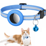 Airtag Skal Silikon Cat Collar med Breakaway Bell - Blå - TheMobileStore AirTag-Tillbehör