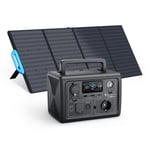 Station électrique portable BLUETTI EB3A (268Wh/600W) avec Panneau Solaire PV200 (200W),LiFePO4 Batterie de Secours pour