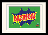 The Big Bang Theory Bazinga Icon A3 Framed and Mounted Print
