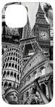 Collage rétro Paris New York Londres Rome World Travel Coque pour iPhone 14