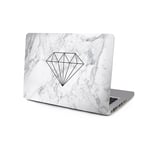 Skin för för Macbook 12-tum - Marmor Diamond vit