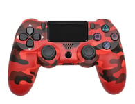 PS4 for controller, wireless PS4 Bluetooth joystick for PS4 controller, suitable for the Playstation 4 gamepad, with stereo headphone jack Camouflage red