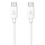 Smartline (3A/15W) USB-C till USB-C-kabel 1 m. - Vit