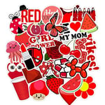 Red Girl Stickers Kids Toys Laptop Skateboard Sticker Toys for ChildrenLuggage Graffiti Waterproof Stickers Pack 50pcs/Lot