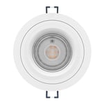 EGLO connect.z Spot LED encastrable Carosso-Z, lampe encastrée ZigBee, contrôlable par appli et commande vocale Alexa, blanc chaud – froid, RVB, dimmable, aluminium blanc mat, Ø 9,3 cm