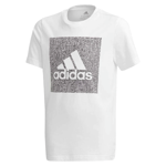 adidas Junior Boys Must Haves Badges of Sport T Shirt - White / 5-6 Years