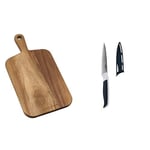 Cole & Mason H722131 Barkway Small Chopping Board with Handle | Wooden Board/Cutting Board/Serving Board | Acacia Wood | (L)420mm x (W)210mm x (D)20mm | Not Suitable for The Dishwasher