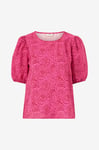 JDY - Blus jdySandy 2/4 Puffsleeve Top Wvn Exp - Röd