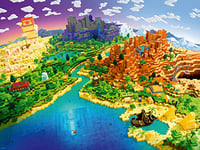 Ravensburger - Puzzle Adulte - Puzzle 1500 p - Le monde de Minecraft - 17189