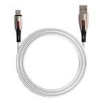 Câble USB vers USB C Fast Charge 5A Synchronisation Nylon tressé 1.2m LinQ Blanc