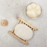 Éponge Konjac 100% Naturelle et Savon Jelly Blanc Crème – Votre Beauté Au Naturel Avec l’ Éponge Konjac qui Nettoie en Profondeur et Exfolie en Douceur et le Savon Sans Huile de Palme – Sun & Sia