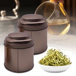 Rose Gold Tea Box Iron Iron Round Jar Small Tea Tin  Office