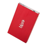 Bipra 100GB 2.5 inch USB 2.0 FAT32 Portable Slim External Hard Drive - Red