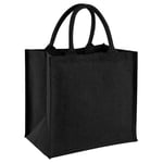 Westford Mill Midi Jute Tote Bag One Size Svart/Svart Black/Black One Size