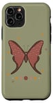 Coque pour iPhone 11 Pro Green Pastel Astrology Moon Phases Celestial Butterfly
