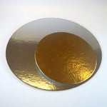 FunCakes Tårtbrickor, 3-pack Ø30 cm, guld och silver